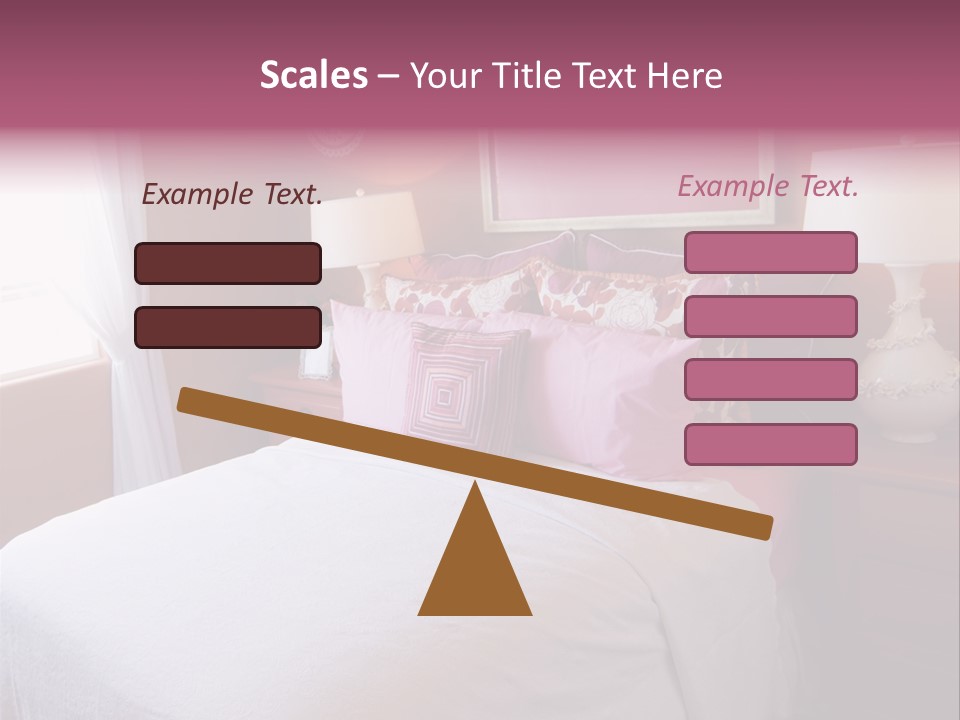 Attractive Fun Bright Modern Bedroom For Young Girls. PowerPoint Template