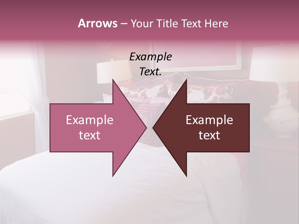 Attractive Fun Bright Modern Bedroom For Young Girls. PowerPoint Template