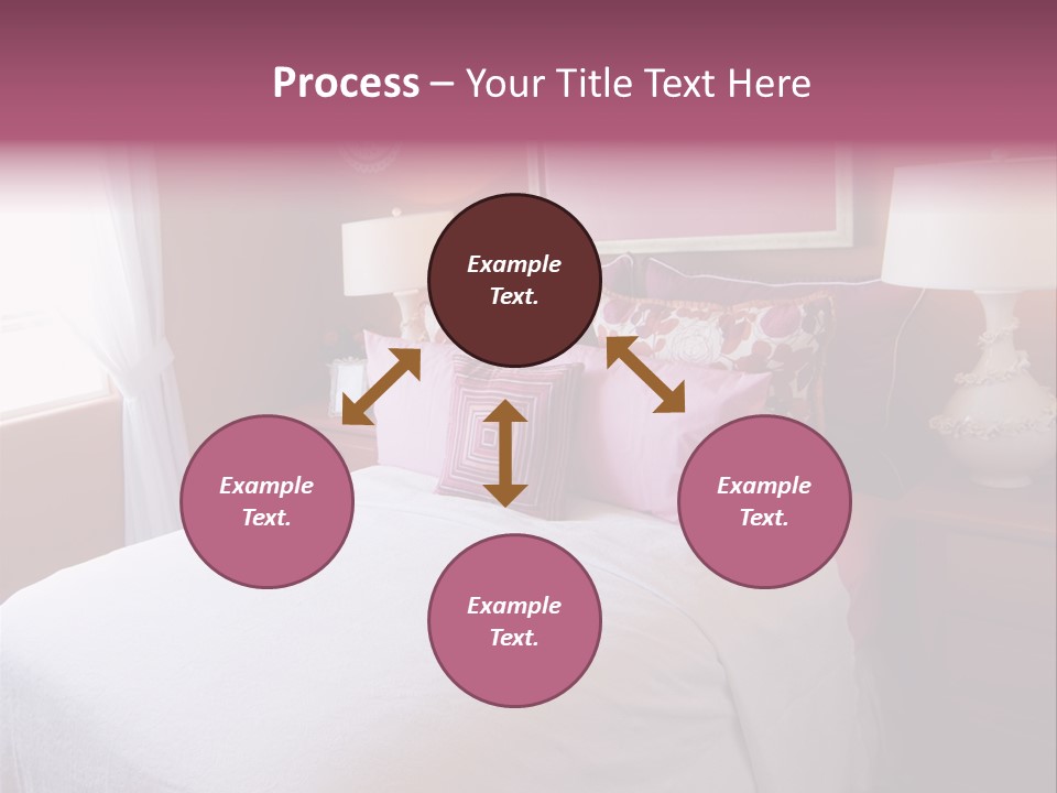 Attractive Fun Bright Modern Bedroom For Young Girls. PowerPoint Template