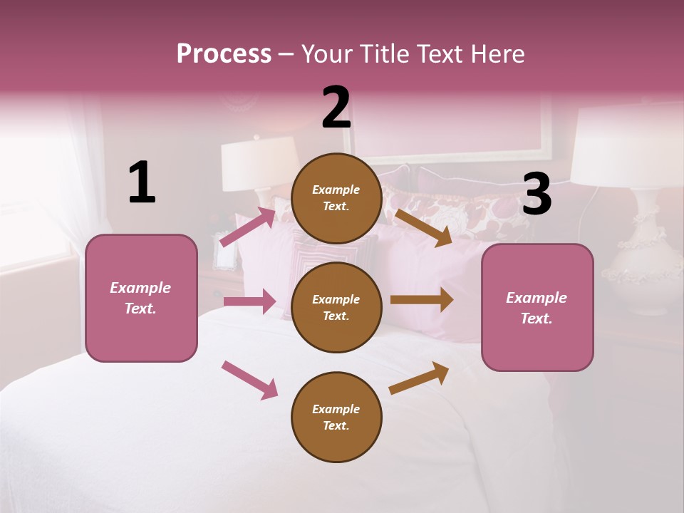 Attractive Fun Bright Modern Bedroom For Young Girls. PowerPoint Template