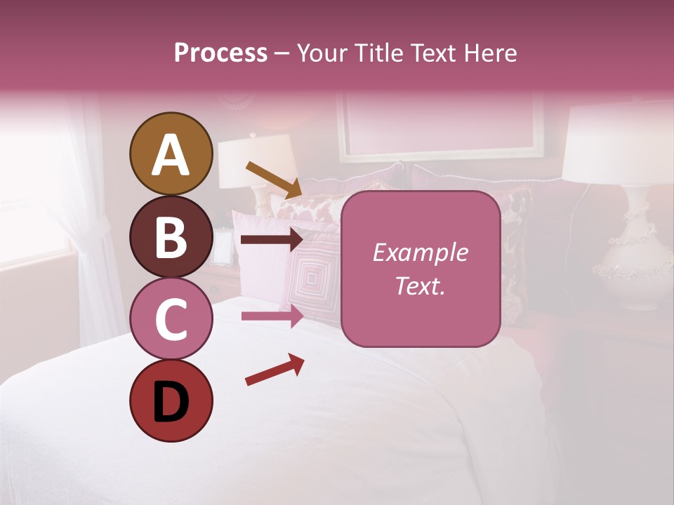 Attractive Fun Bright Modern Bedroom For Young Girls. PowerPoint Template