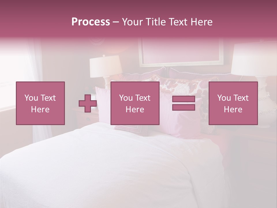 Attractive Fun Bright Modern Bedroom For Young Girls. PowerPoint Template