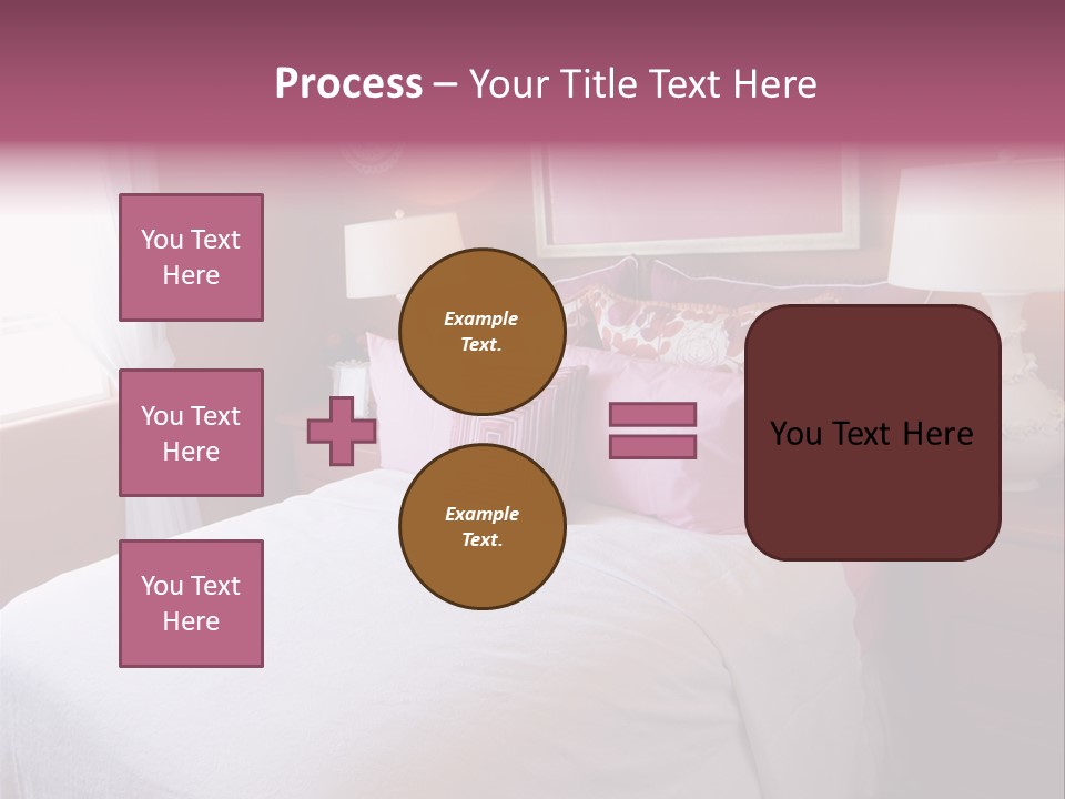 Attractive Fun Bright Modern Bedroom For Young Girls. PowerPoint Template