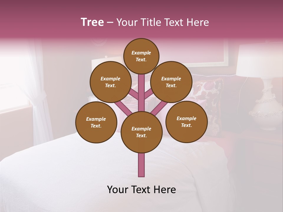 Attractive Fun Bright Modern Bedroom For Young Girls. PowerPoint Template