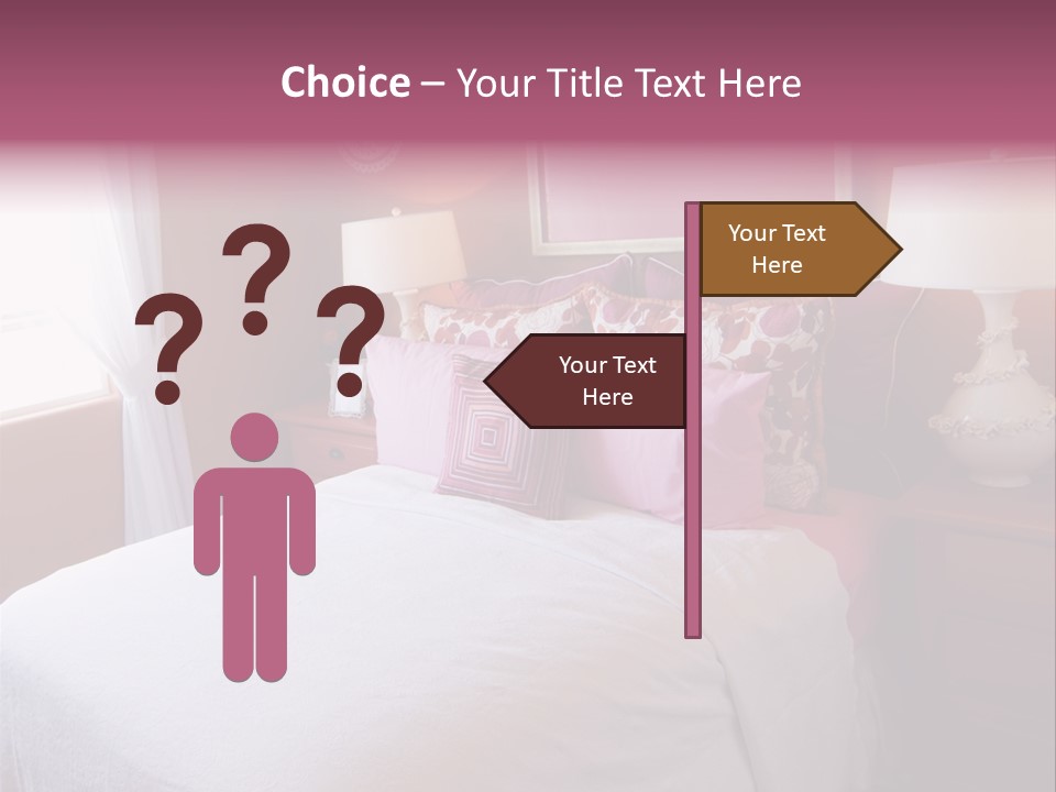 Attractive Fun Bright Modern Bedroom For Young Girls. PowerPoint Template