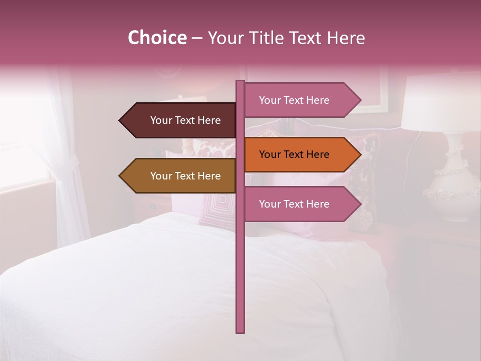 Attractive Fun Bright Modern Bedroom For Young Girls. PowerPoint Template