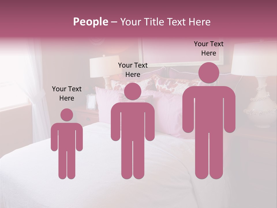 Attractive Fun Bright Modern Bedroom For Young Girls. PowerPoint Template