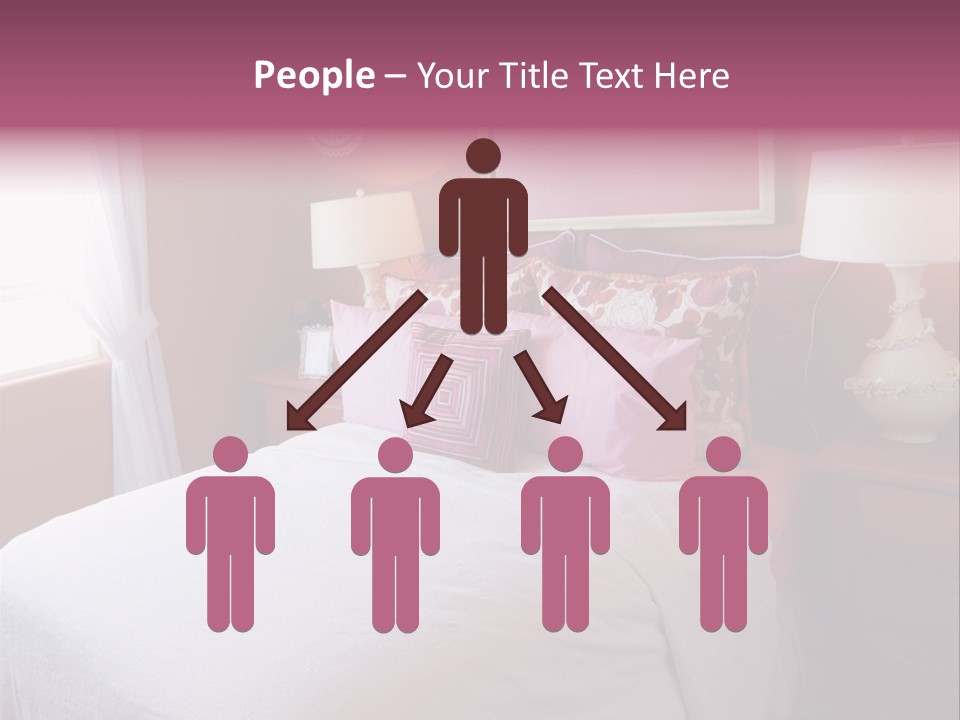 Attractive Fun Bright Modern Bedroom For Young Girls. PowerPoint Template