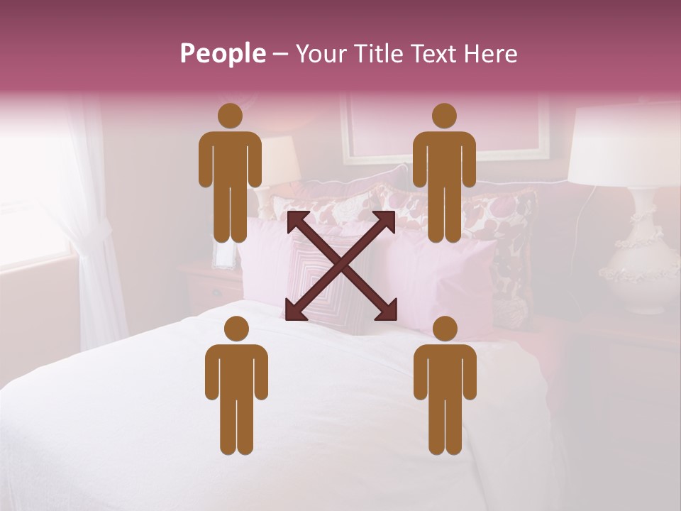 Attractive Fun Bright Modern Bedroom For Young Girls. PowerPoint Template