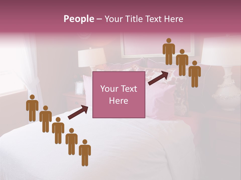 Attractive Fun Bright Modern Bedroom For Young Girls. PowerPoint Template