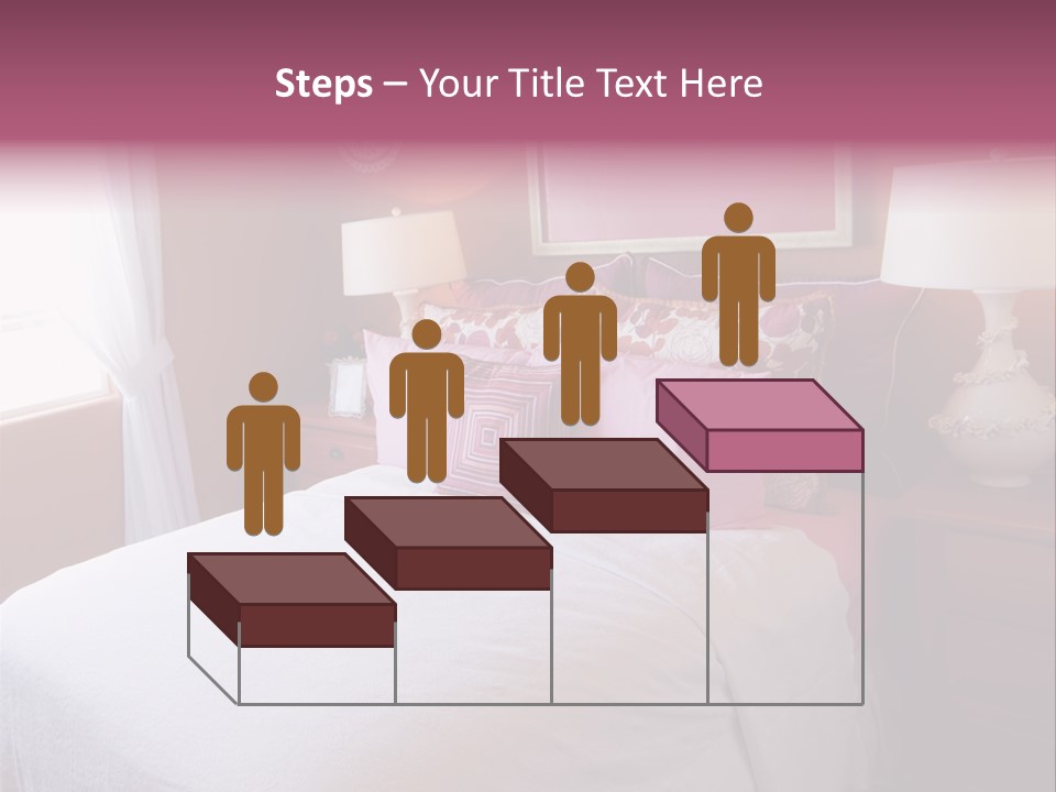 Attractive Fun Bright Modern Bedroom For Young Girls. PowerPoint Template