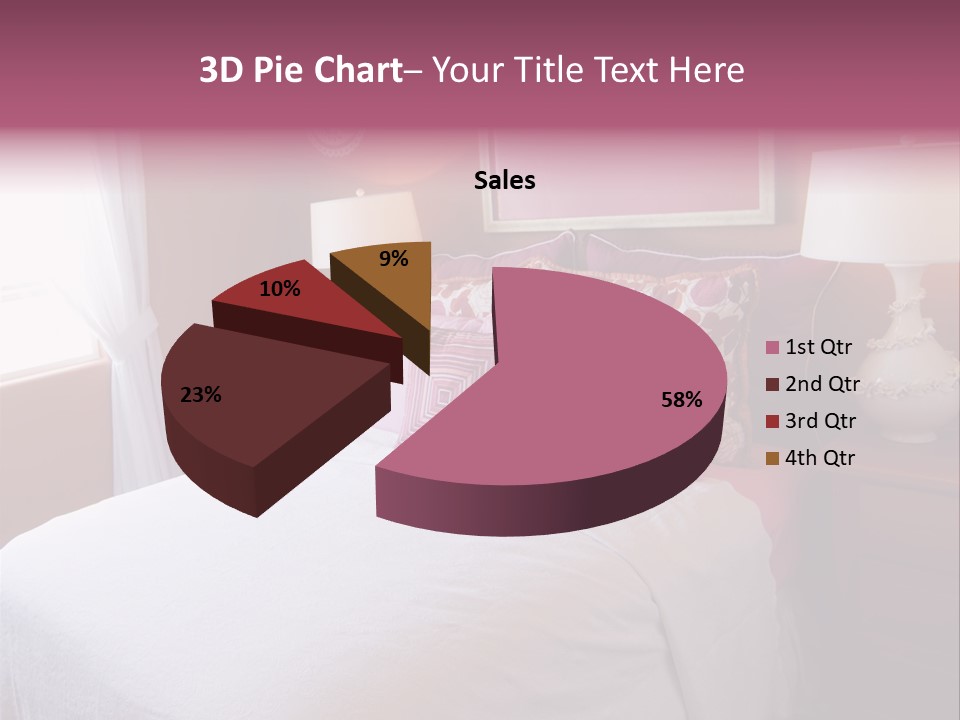 Attractive Fun Bright Modern Bedroom For Young Girls. PowerPoint Template