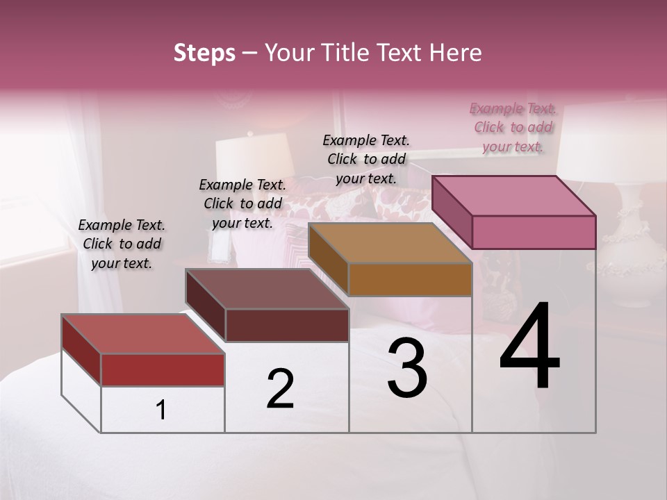 Attractive Fun Bright Modern Bedroom For Young Girls. PowerPoint Template