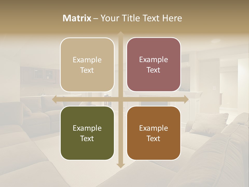 Basement In Luxury Home PowerPoint Template