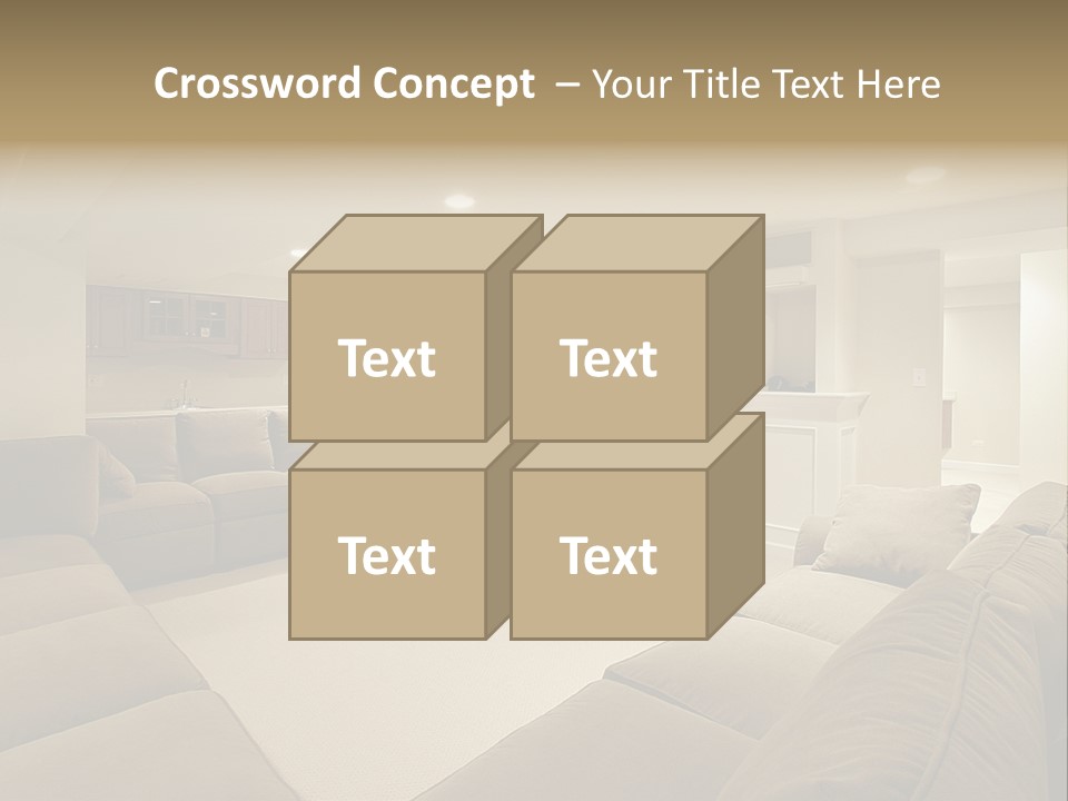 Basement In Luxury Home PowerPoint Template