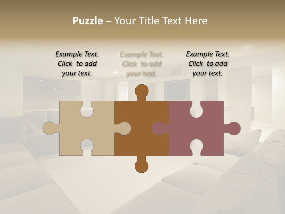 Basement In Luxury Home PowerPoint Template