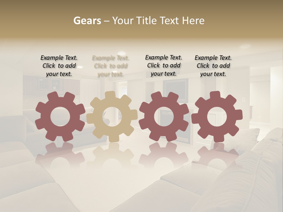 Basement In Luxury Home PowerPoint Template