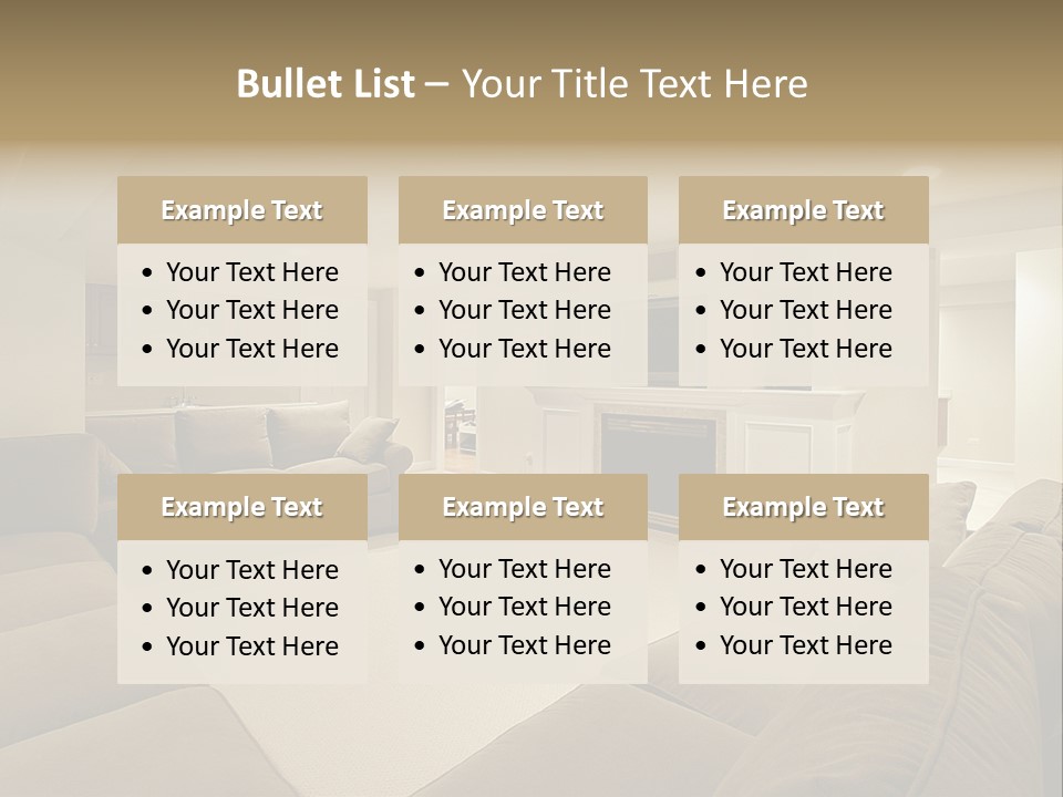 Basement In Luxury Home PowerPoint Template