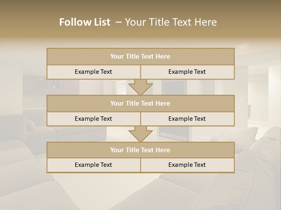 Basement In Luxury Home PowerPoint Template
