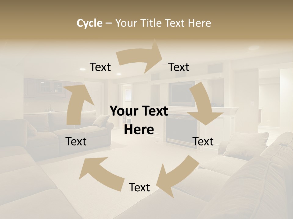 Basement In Luxury Home PowerPoint Template