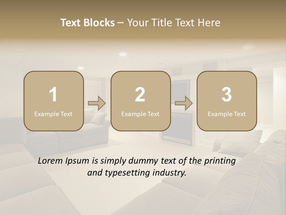 Basement In Luxury Home PowerPoint Template