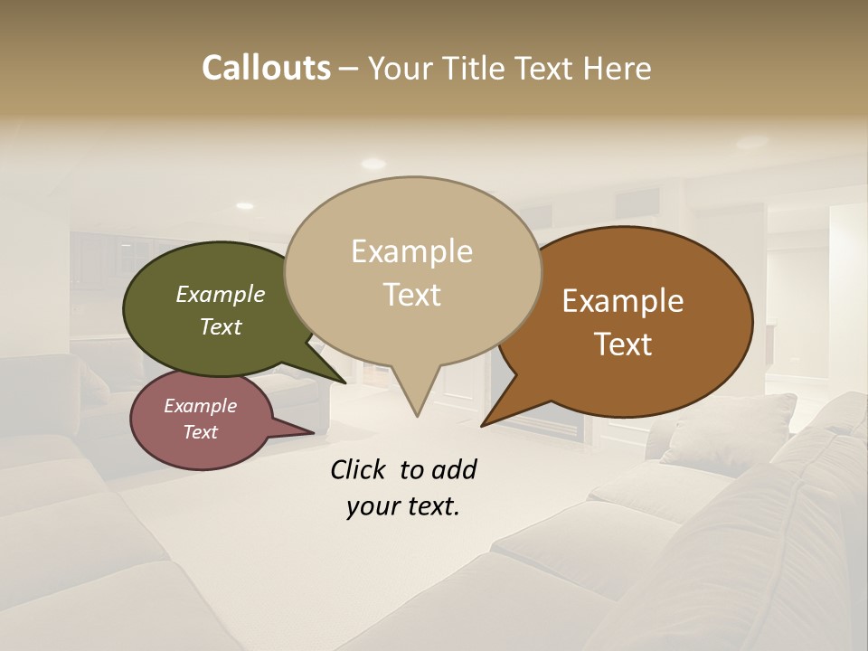 Basement In Luxury Home PowerPoint Template