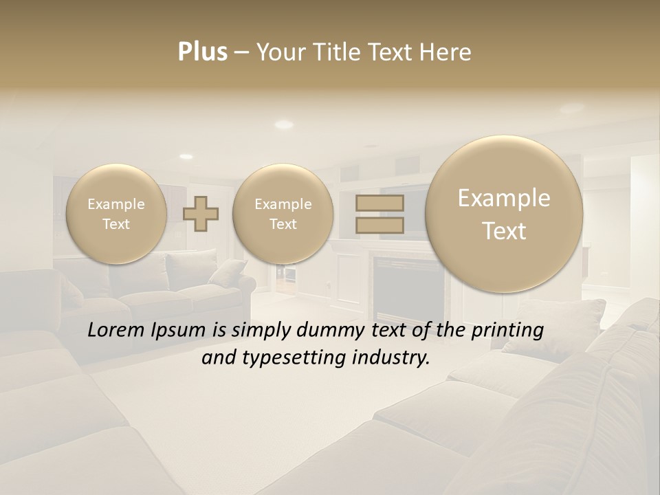 Basement In Luxury Home PowerPoint Template