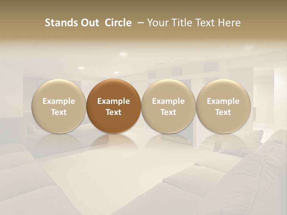 Basement In Luxury Home PowerPoint Template