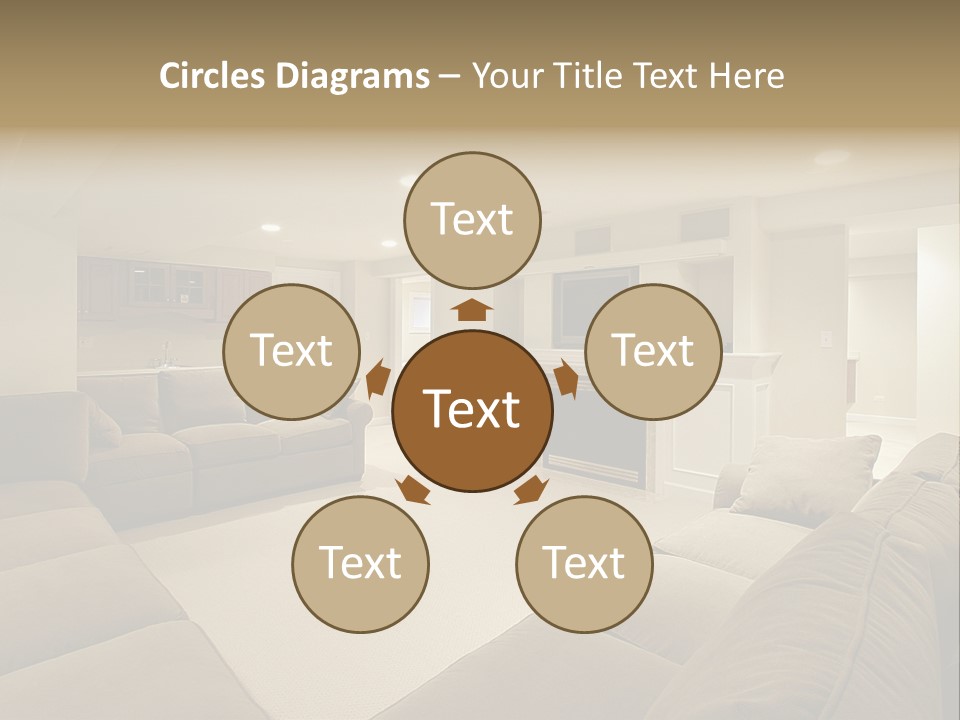 Basement In Luxury Home PowerPoint Template