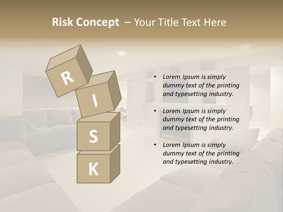 Basement In Luxury Home PowerPoint Template