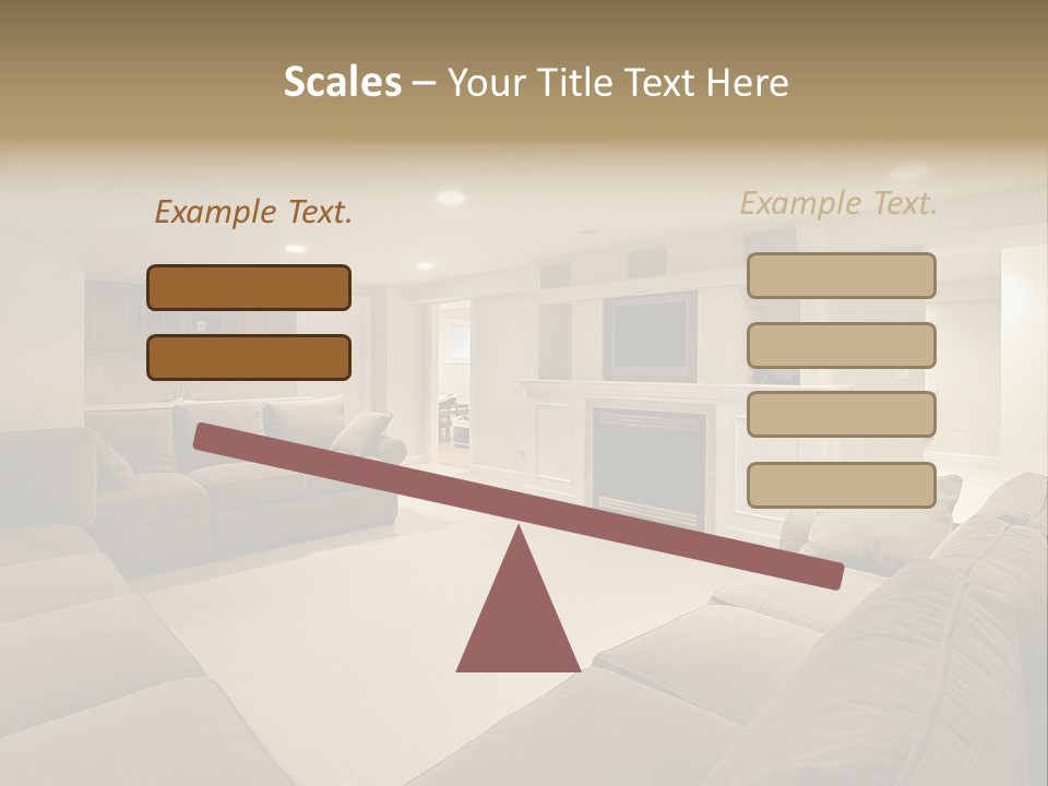 Basement In Luxury Home PowerPoint Template