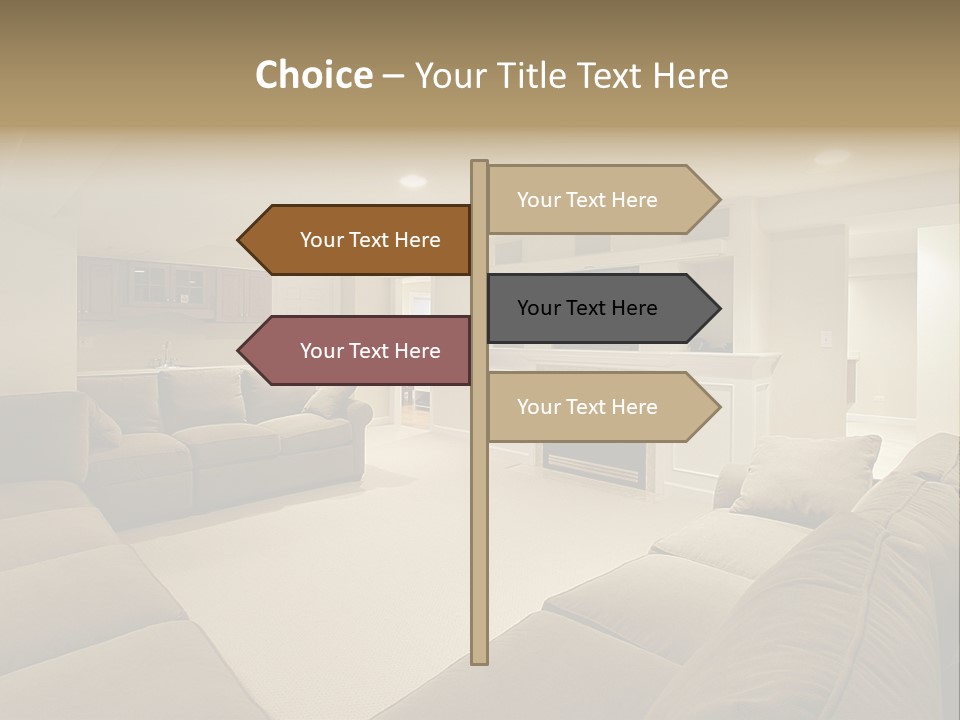Basement In Luxury Home PowerPoint Template