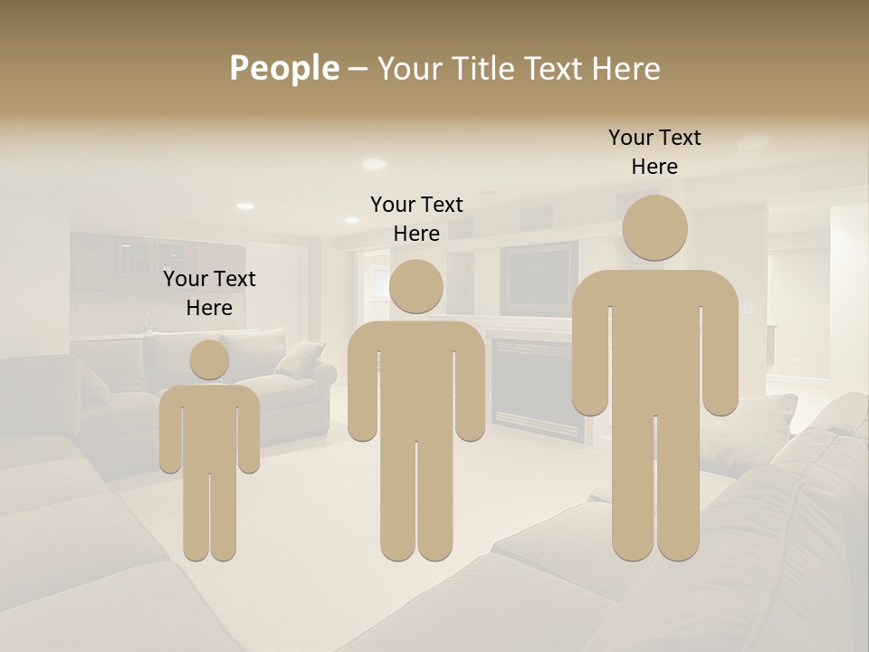 Basement In Luxury Home PowerPoint Template