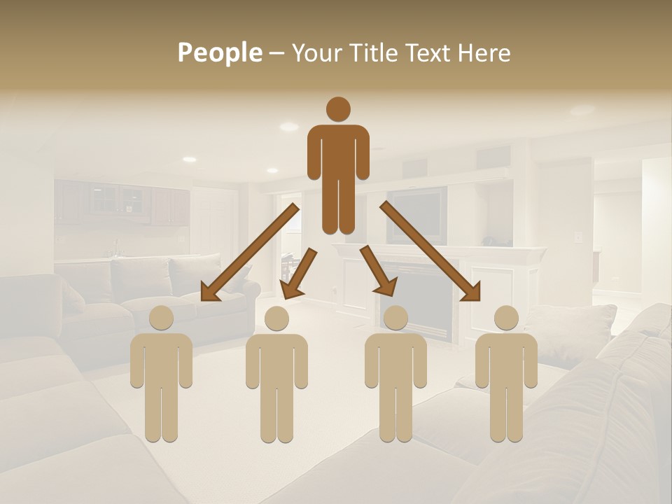 Basement In Luxury Home PowerPoint Template