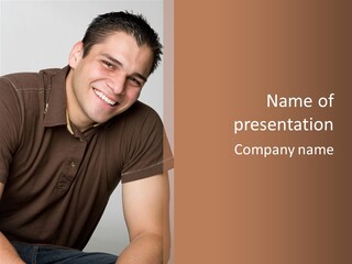 Smiling Young Man PowerPoint Template