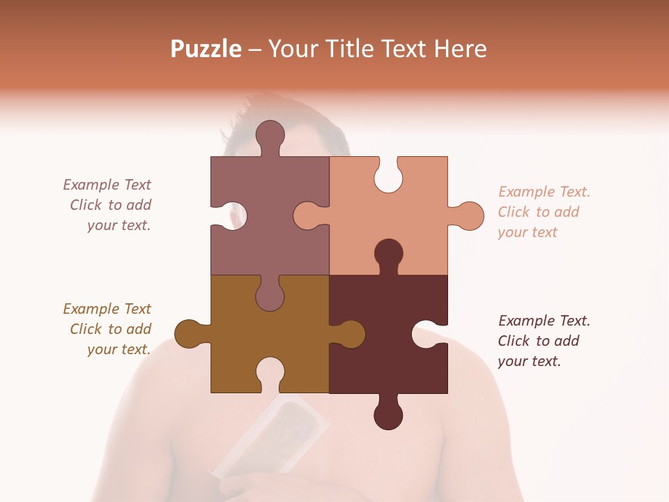 Man Waxing His Breast To Depilate Hair PowerPoint Template