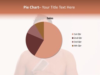 Man Waxing His Breast To Depilate Hair PowerPoint Template