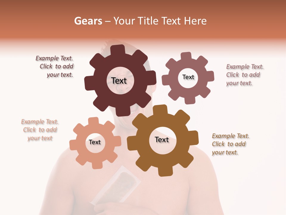 Man Waxing His Breast To Depilate Hair PowerPoint Template