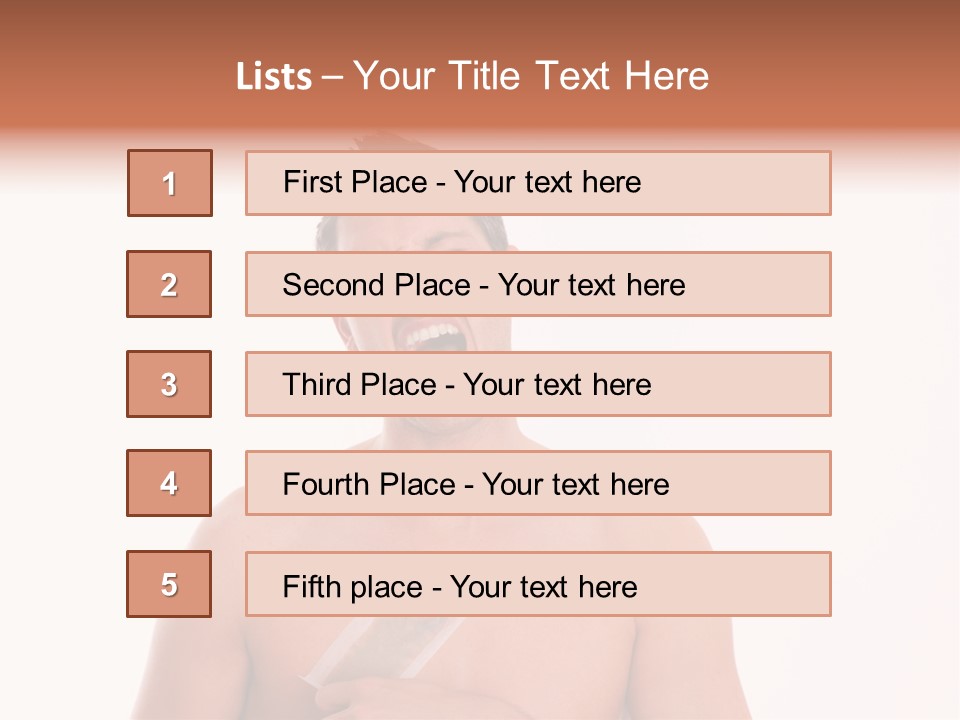Man Waxing His Breast To Depilate Hair PowerPoint Template