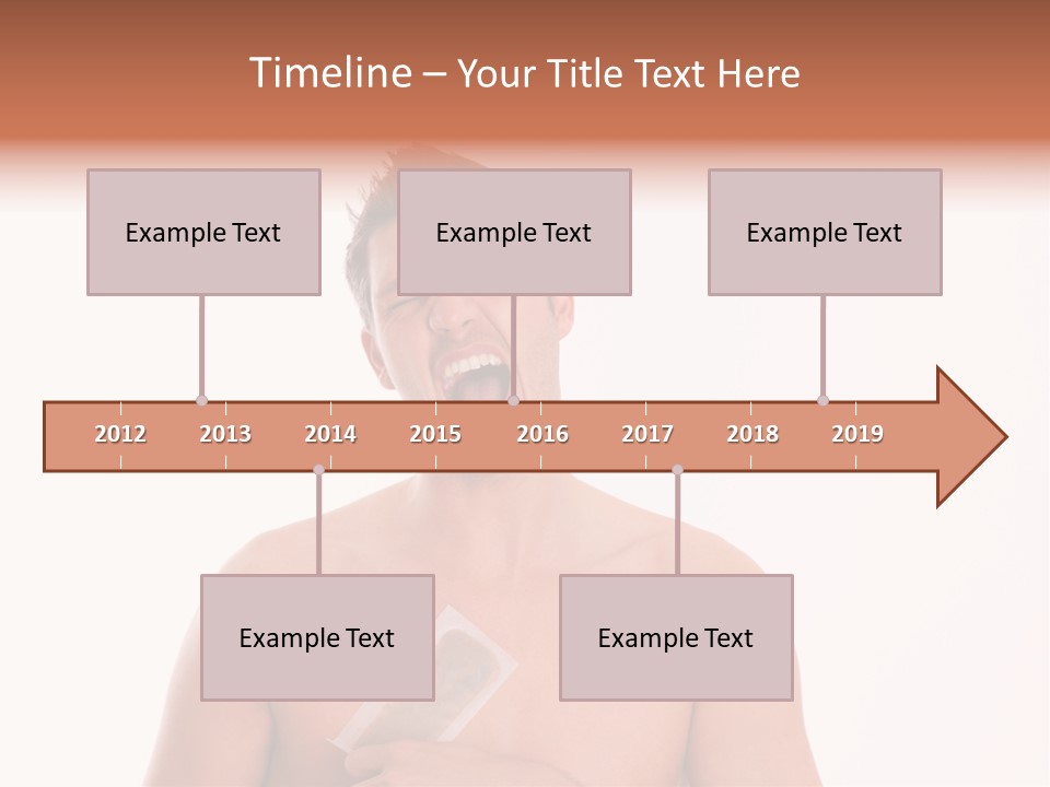 Man Waxing His Breast To Depilate Hair PowerPoint Template