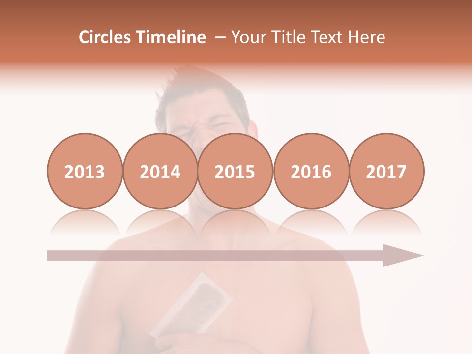 Man Waxing His Breast To Depilate Hair PowerPoint Template