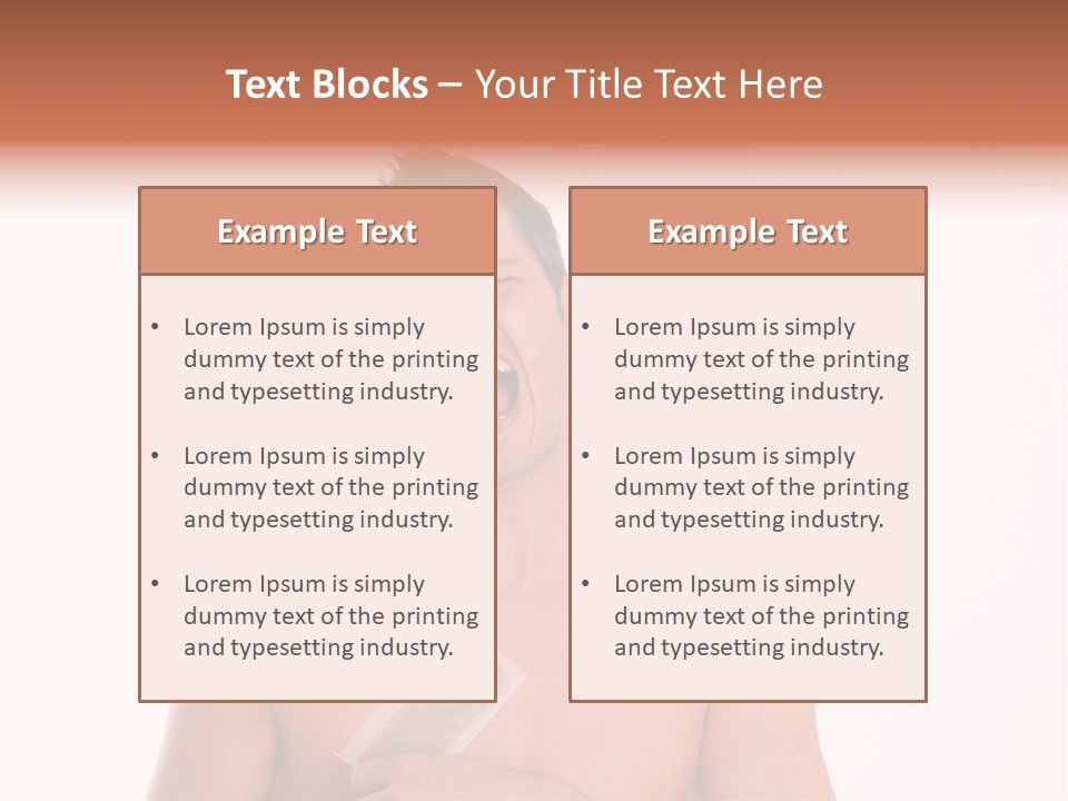 Man Waxing His Breast To Depilate Hair PowerPoint Template