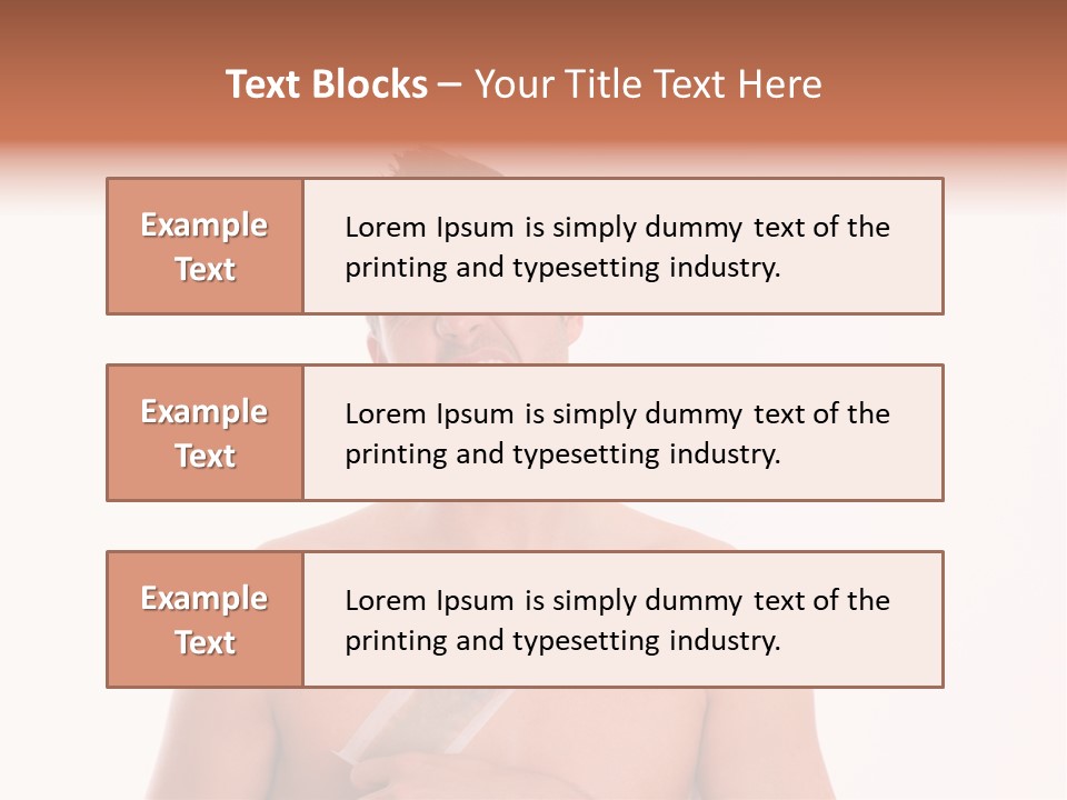 Man Waxing His Breast To Depilate Hair PowerPoint Template