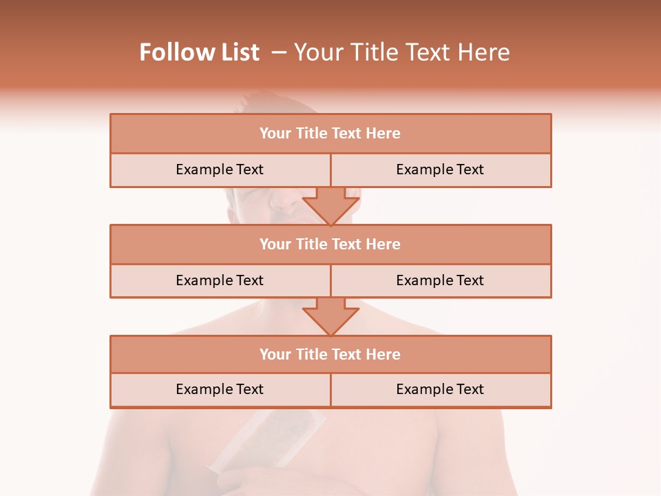 Man Waxing His Breast To Depilate Hair PowerPoint Template
