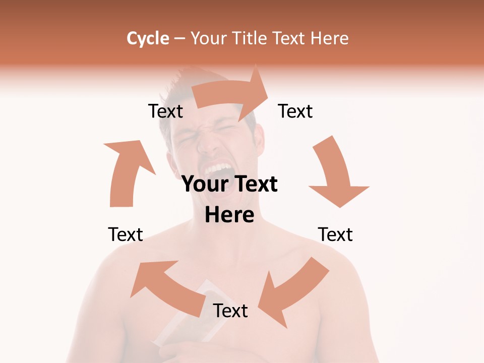 Man Waxing His Breast To Depilate Hair PowerPoint Template