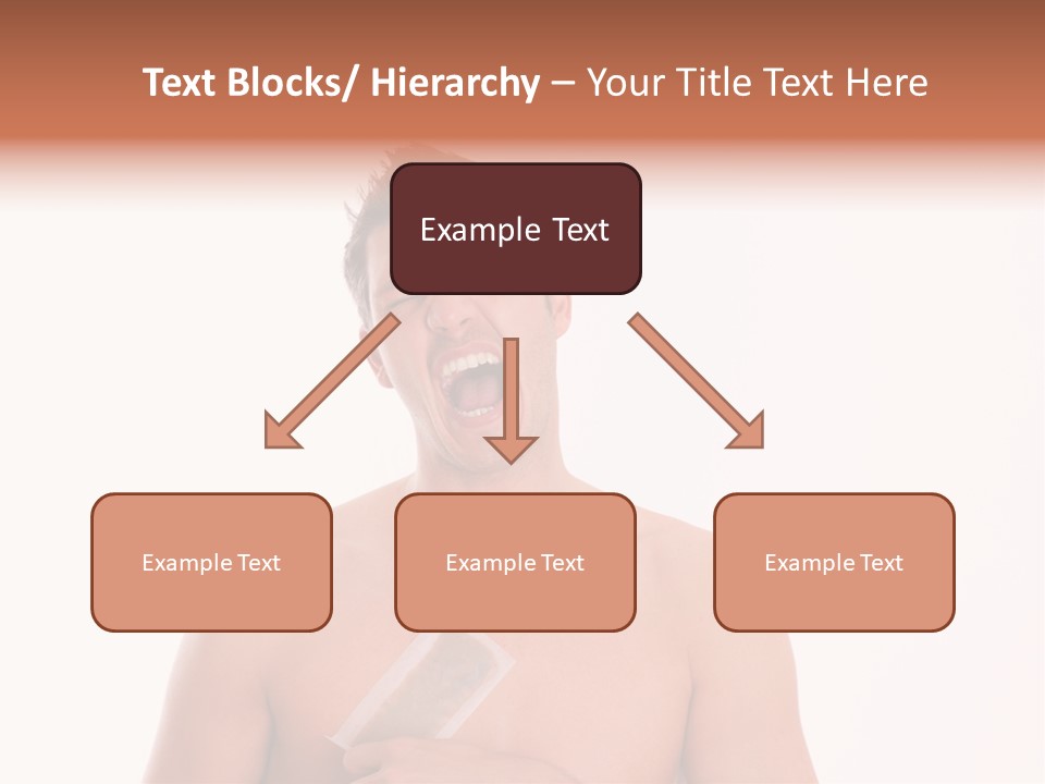 Man Waxing His Breast To Depilate Hair PowerPoint Template