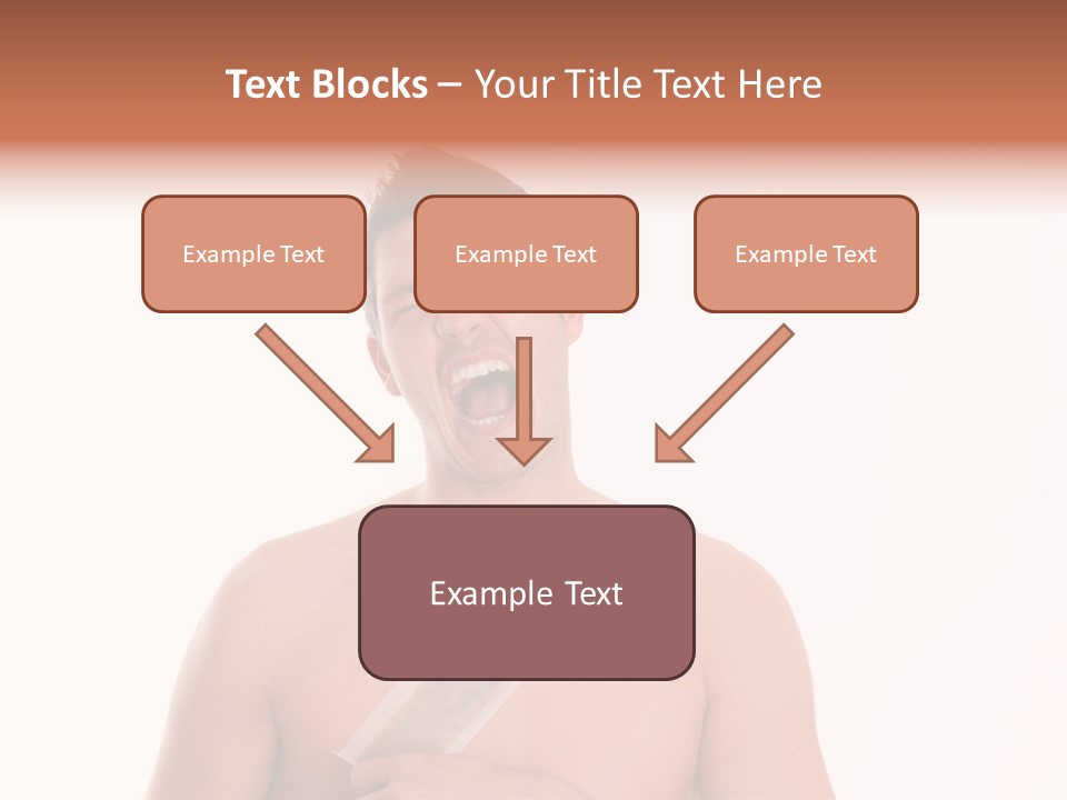 Man Waxing His Breast To Depilate Hair PowerPoint Template