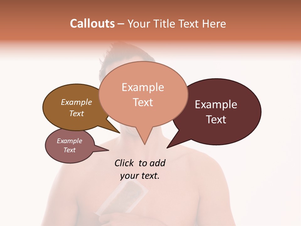 Man Waxing His Breast To Depilate Hair PowerPoint Template