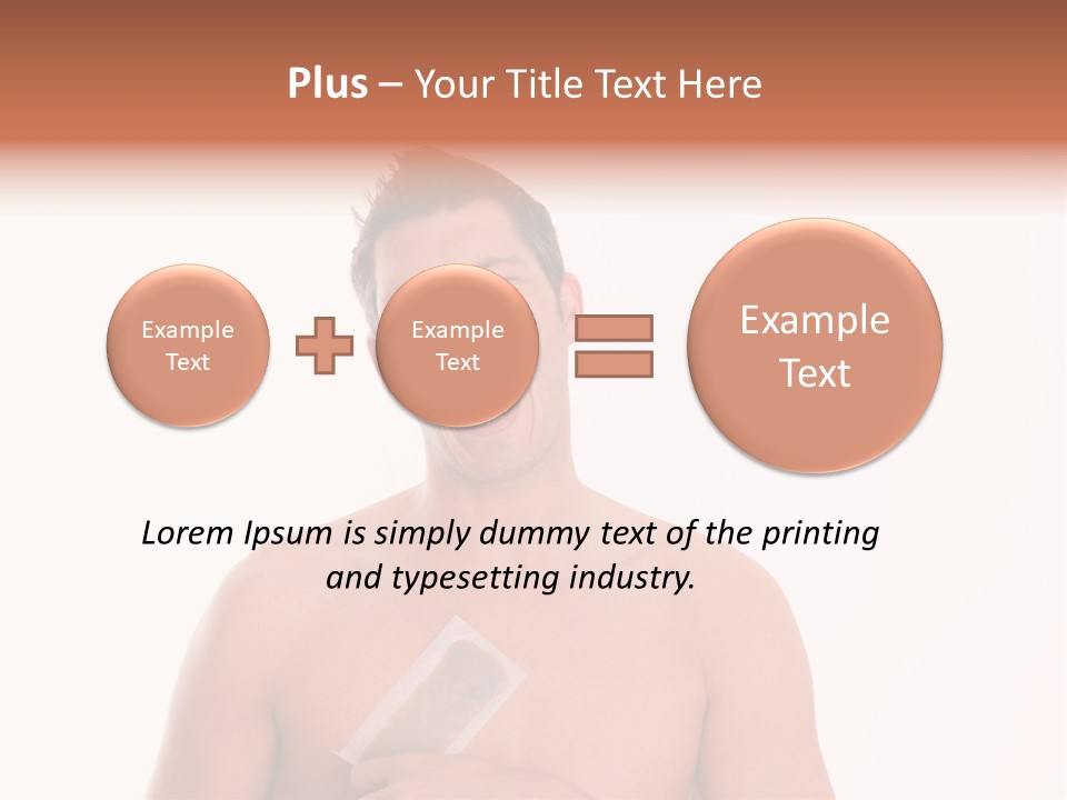 Man Waxing His Breast To Depilate Hair PowerPoint Template