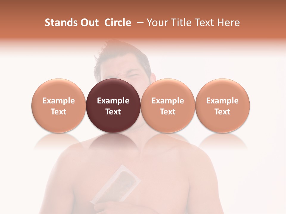 Man Waxing His Breast To Depilate Hair PowerPoint Template